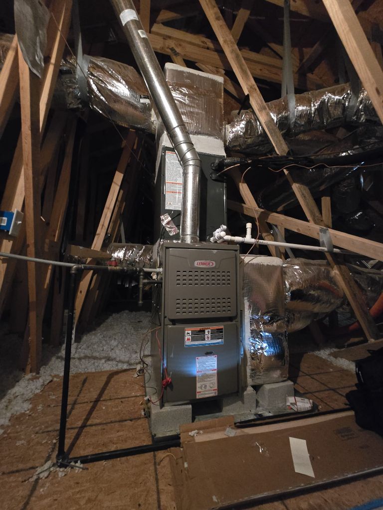 Furnace Installation in Attic